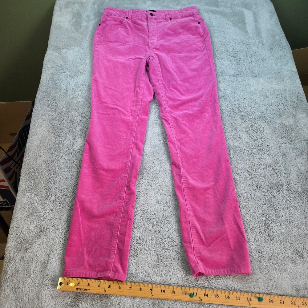 Talbots Corduroy Straight Leg Pant Womens Sz 6 Stretch 5-Pocket Cotton Pink Pant